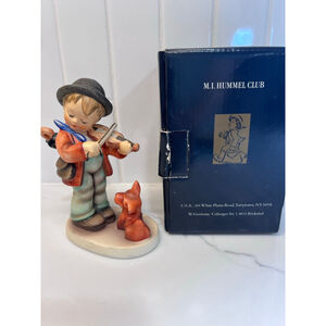 Goebel Hummel Puppy Love Boy Playing Violin Sculpture TMK6